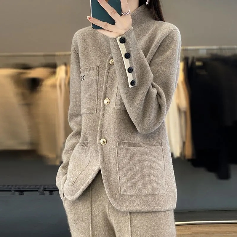 Wool Coat Peacoat - 2024 الخريف والشتاء نمط جديد سترة