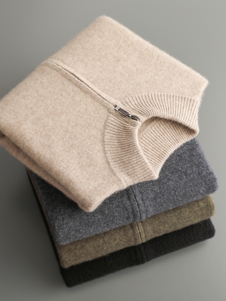 Wool Coat Peacoat - 100% ميرينو الصوف الرجال تريكو بالأزرار