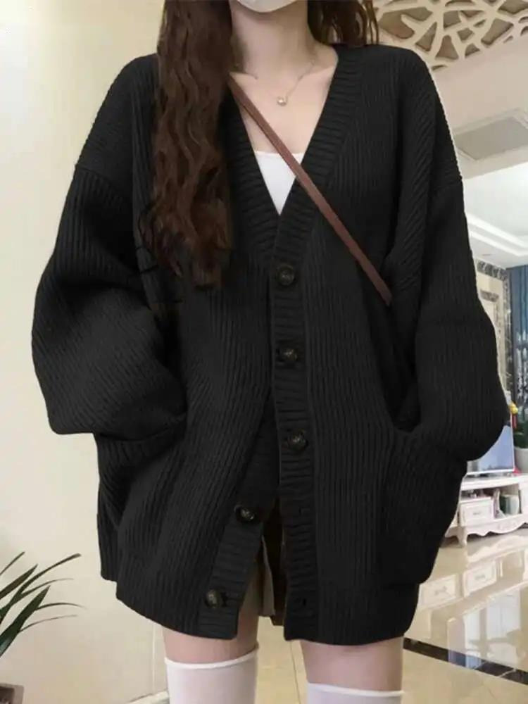 Wool Coat Peacoat - سترة فضفاضة المرأة طويلة الأكمام الخامس