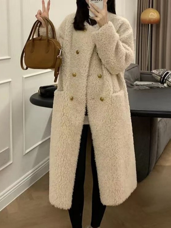 جاكيت فرو خروف متوسط الطول بمق - مراجعة Wool Coat Peacoat وسعره