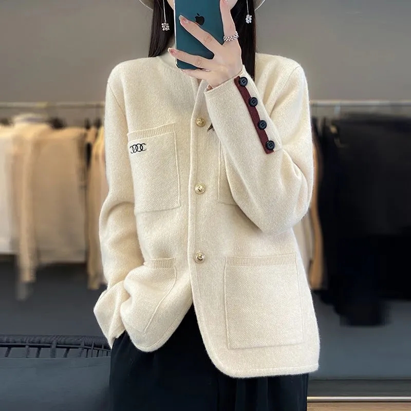 2024 الخريف والشتاء نمط جديد س - مراجعة Wool Coat Peacoat وسعره