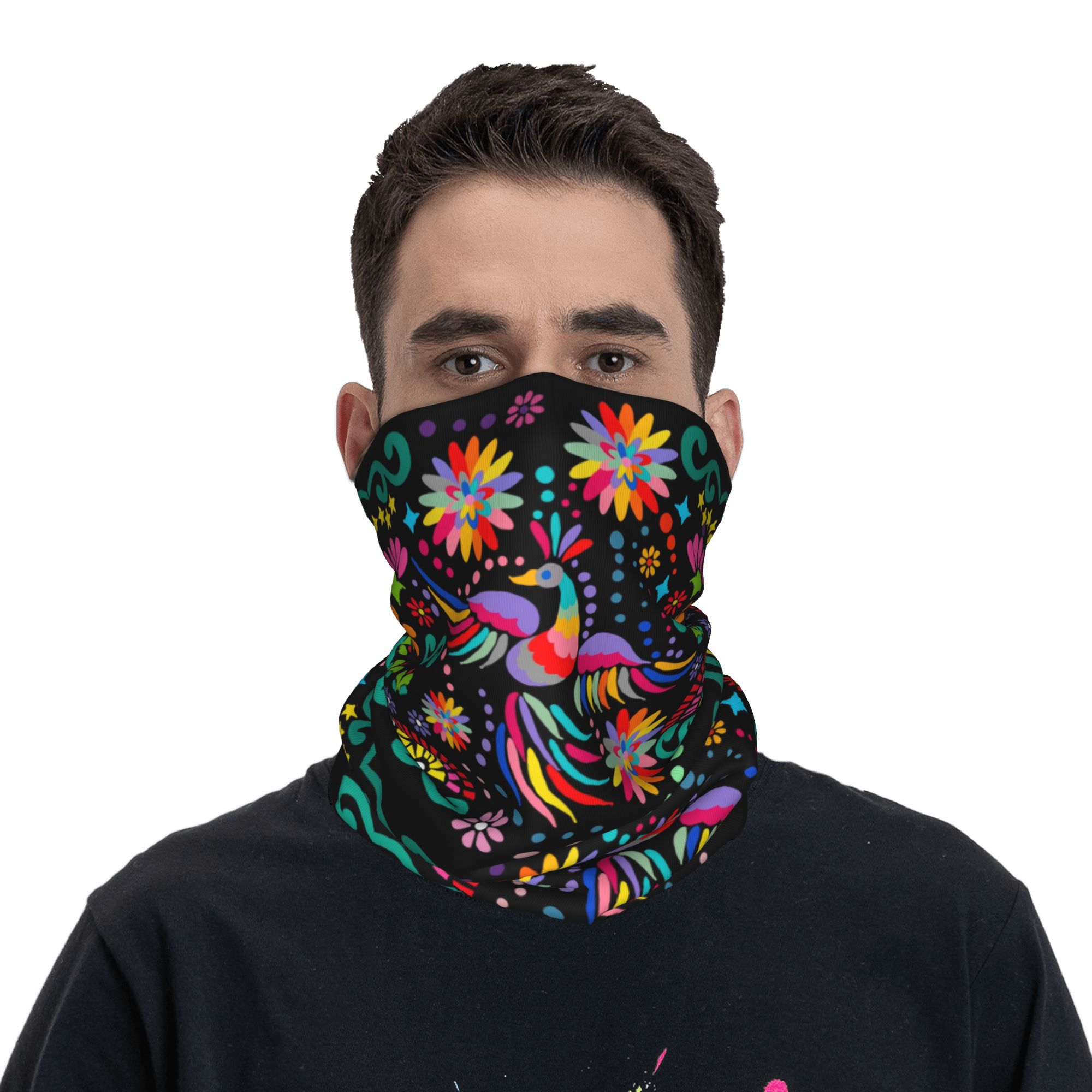 مخصص المكسيكي الأزهار زهرة الن - مراجعة Neck Gaiter Fleece وسعره