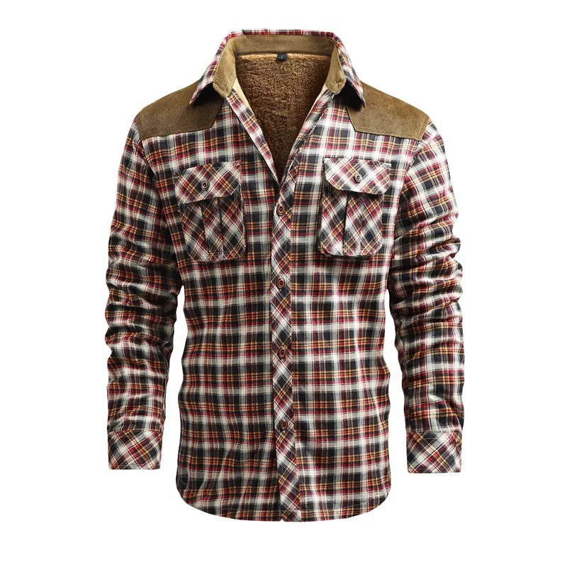 الرجال الشتاء قمصان عادية جاكي - مراجعة Flannel Shirt Lined وسعره