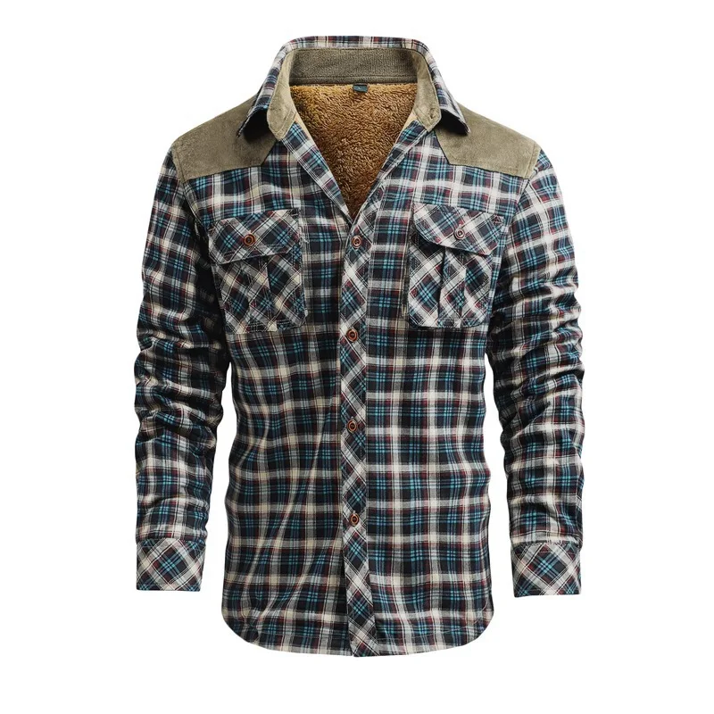 الرجال الشتاء قمصان عادية جاكي - مراجعة Flannel Shirt Lined وسعره